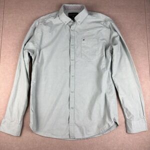 Billabong Men S Green Button Down Shirt Long Sleeve Surf Skate Cotton
